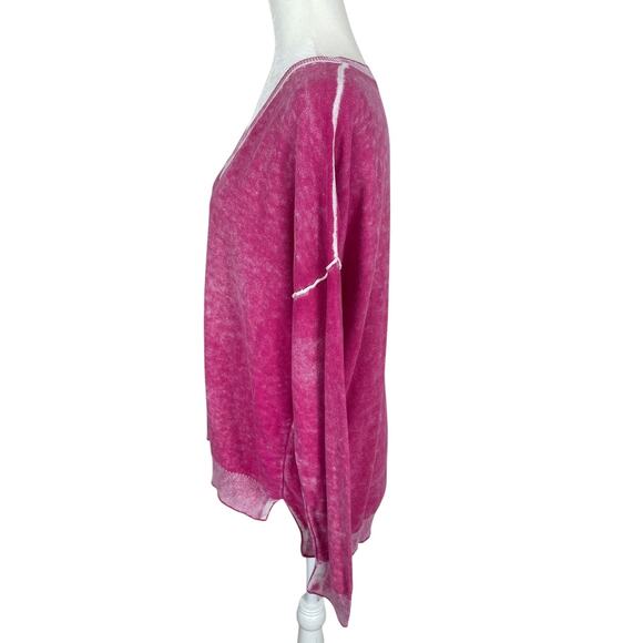 Sundance Samantha V-Neck Cotton Sweater Washed Pink Size Large Boho Chic - Picture 7 of 14